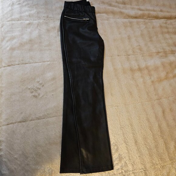 Faux Leather Avec Les Filles Black Leggings - Picture 3 of 4